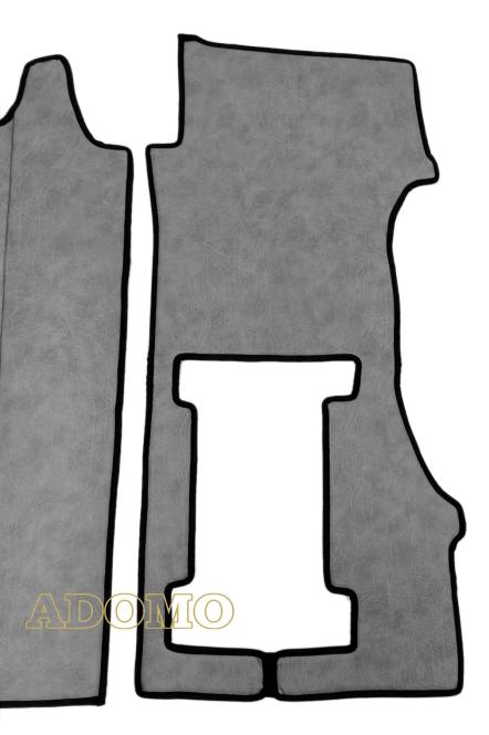 Kunstleder Fußmatten für SCANIA R ab 2017 New Generation, drehbar/luftgefederte Beifahrersitz in grau-schattiert-glatt 