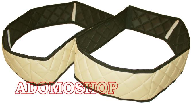 Fussmatten aus Kunstleder für Scania R ab 2013 mit neuem Recarositz in beige-Luftgefedert 