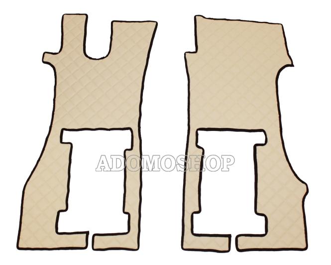 Kunstleder Fußmatten für SCANIA R ab 2017 Die neue R-Baureihe in beige-matt, drehbar 