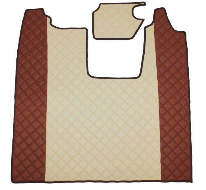 Kunstleder Fußmatten für SCANIA R ab 2017 Die neue R-Baureihe in braun-beige, drehbar 