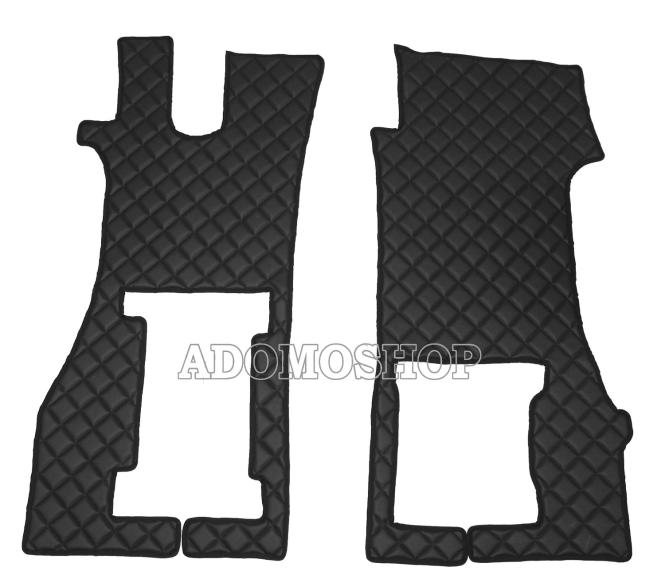 Kunstleder Fußmatten für SCANIA R ab 2017 Die neue R-Baureihe,schwarz-matt, klappbarer Beifahrersitz 