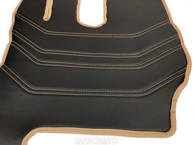 Kunstlederfußmatten Volvo FH Aero FH5 FH4 schwarz - glatt, Old Skool, extra Steppung 