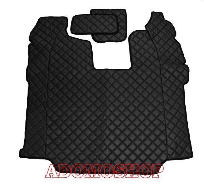 Fussmatten aus Kunstleder für Scannia R ab 2013 mit neuem Recarositz in schwarz Luftgefedert 