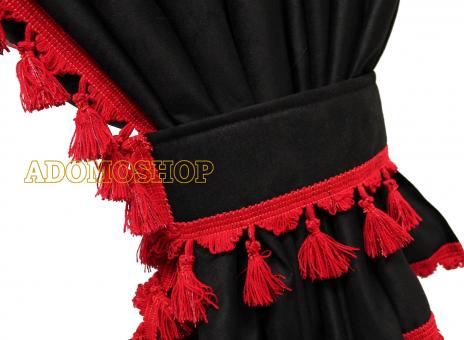 Man Gardinen für TGX, TGS ab 2020, schwarz-rot 