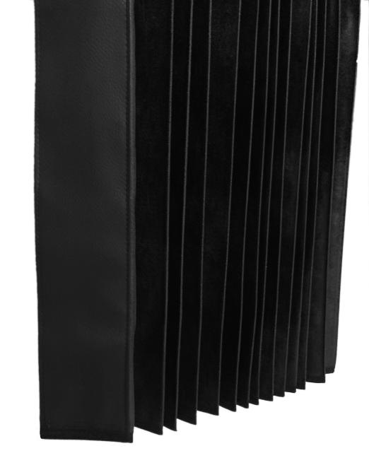 LKW Gardinen in Plissee-Look mit 2 Rückhalterbändern und Frontscheibenborde , schwarz-schwarz 