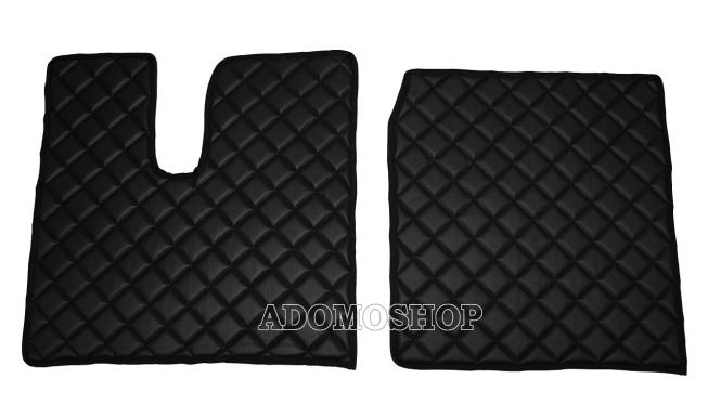 Kunstlederfußmatten für Man TGX ab 2018 cappucino-schwarz-matt 