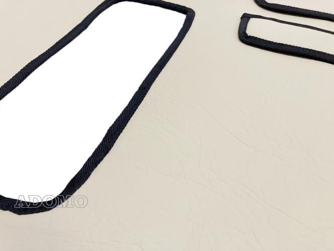 Kunstlederfußmatten für Man TGX 2018 - 2020 beige - glatt, Umr. schwarz 