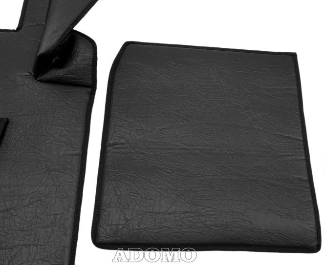 Kunstlederfußmatten für Man TGX 2018 - 2020 schwarz - glatt, Umr. schwarz 