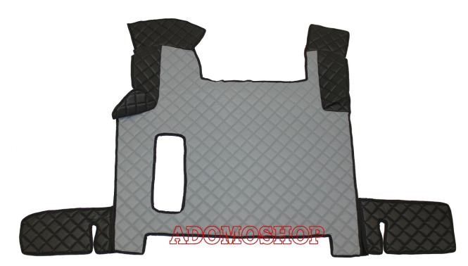 Kunstlederfußmatten für Man TGX ab 2018 grau-schwarz-matt 