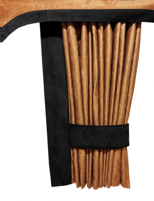 LKW Gardinen für MP3 braun - schwarz 