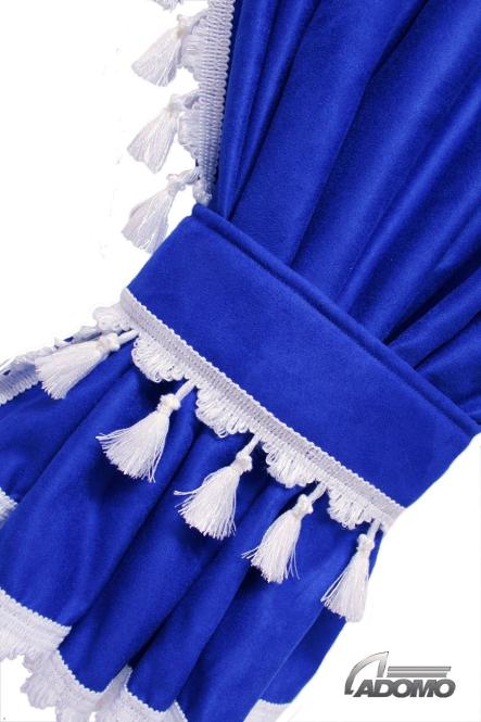 Scania  Gardinen, blau-weiss 