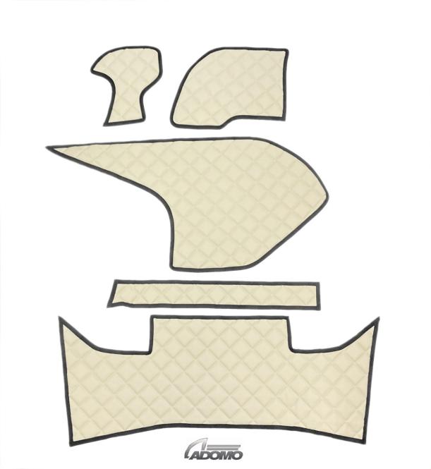 Kunstlederfußmatten mit Sitzsockel für DAF ab 2021 XG, XG+ klappbar beige 