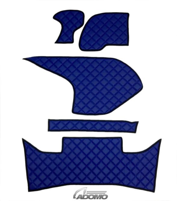 Kunstlederfußmatten mit Sitzsockel für DAF ab 2021 XG, XG+ klappbar schwarz-blau 