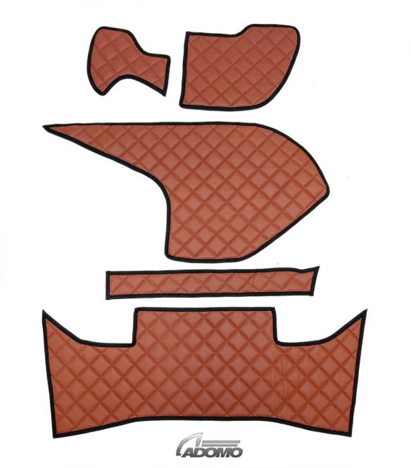 Kunstlederfußmatten mit Sitzsockel für DAF ab 2021 XG, XG+ klappbar braun 