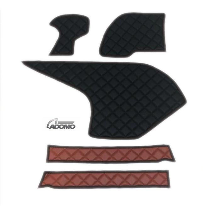 Kunstlederfußmatten mit Sitzsockel für DAF ab 2021 XG, XG+ schwarz-braun 