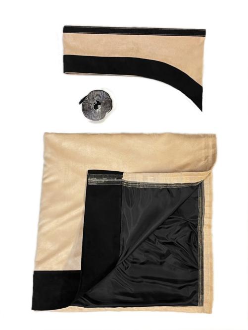 LKW Gardinen für MP5 MP4 ACTROS L ab 2024 beige - schwarz 