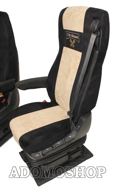 Sitzbezüge für Daf xf 106,105 Grammer-Sitze schwarz-beige, Old Skool 