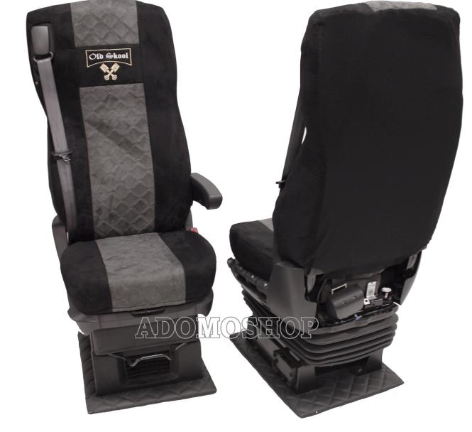 Sitzbezüge für DAF XF 106,XF105 Grammer Sitze schwarz-grau Old Skool 