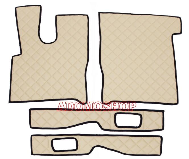 Kunstlederfußmatten mit Sitzsockel für DAF XF 106 ab 07/2017 beige 