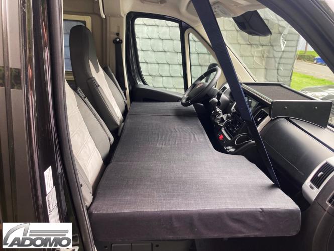 Zusatzbett, Matratze, Camperbett für Fiat Ducato, 3-Teilig mit Transporttasche, schwarz 
