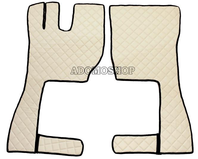 Kunstlederfußmatten mit Sitzsockeln für Volvo FH4, FH5 beige-matt 