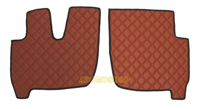 Kunstlederfußmatten für Iveco Stralis Hi-Way braun 