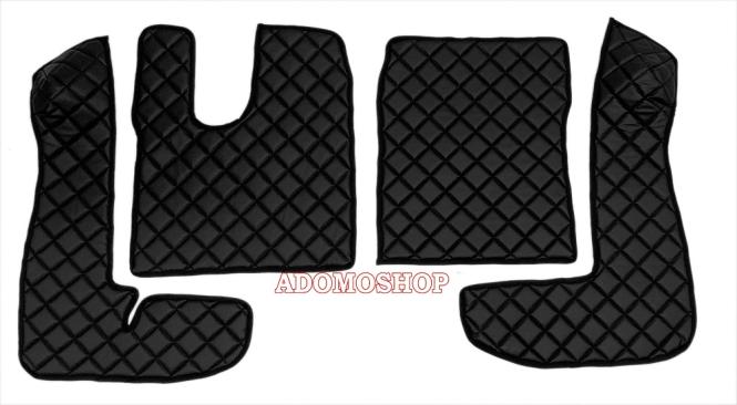 Kunstlederfußmatten für Man TGS und TGL ab 2007 bis 2018, automatik, schwarz-matt 