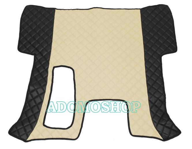 Kunstlederfußmatten für Man TGS und TGL ab 2007 bis 2018, Manualschaltung, schwarz-beige-matt 