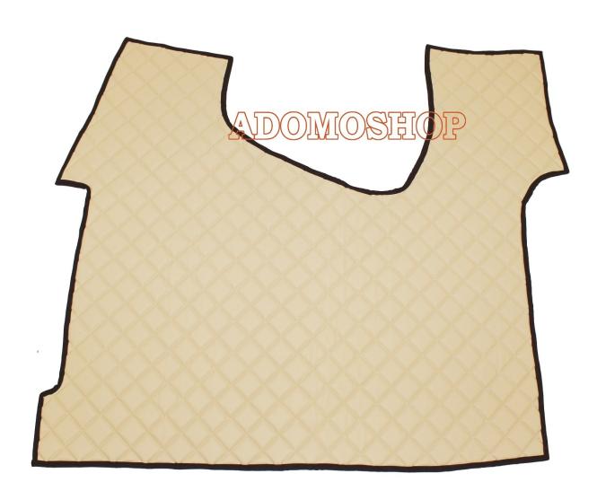 Kunstleder Fussmatten Actros MP5/Mp4 schmales Haus Tunnel beige-matt 