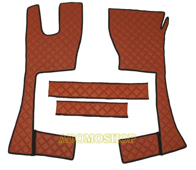 Kunstleder Fussmatten Actros MP5/Mp4 schmales haus Tunnel braun 