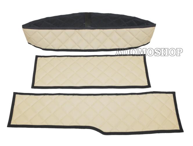 Kunstleder Fußmatten für Mercedes Actros MP5 und MP4 Solostar, beige-matt 