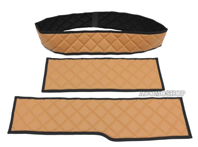 Kunstleder Fußmatten für Mercedes Actros MP5 und MP4 Solostar, cappucino-matt 