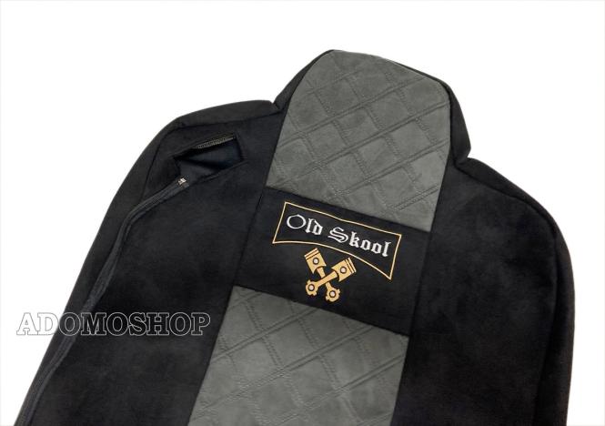 Sitzbezüge für Renault T ab 2014 schwarz-grau Old Skool 