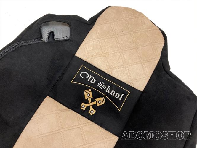 Sitzbezüge für Renault T ab 2014 schwarz-beige Old Skool 