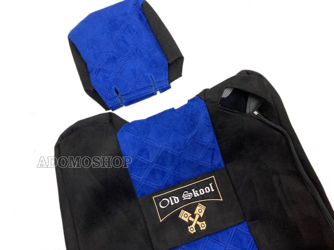 Sitzbezüge für Renault T ab 2014 schwarz-blau Old Skool 