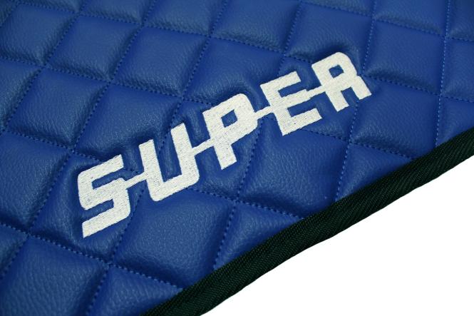 Kunstleder Fußmatten für SCANIA R ab 2017  in blau-matt, drehbar/Luft, SUPER 