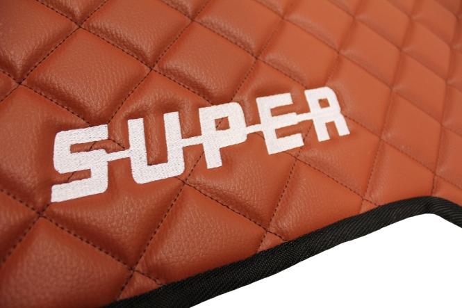 Kunstleder Fußmatten für SCANIA R ab 2017  in braun-matt, drehbar/Luft, SUPER 