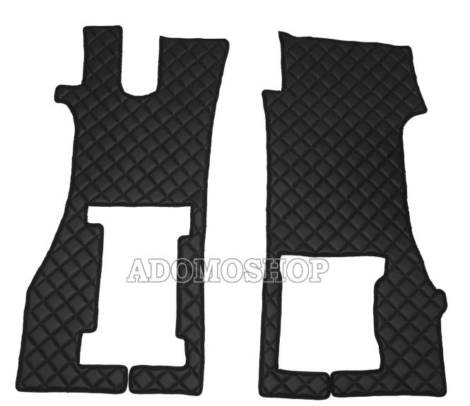 Kunstleder Fußmatten für SCANIA R ab 2017 Die neue R-Baureihe, klappbarer Beifahrersitz in braun-schwarz 