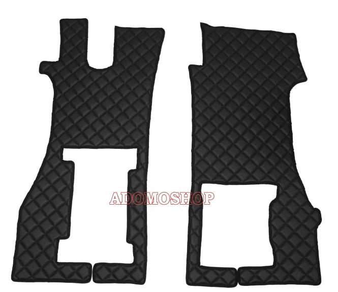 Kunstleder Fußmatten für SCANIA R ab 2017 Die neue R-Baureihe, klappbarer Beifahrersitz in grau-schwarz 