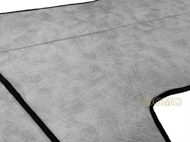 Kunstleder Fußmatten für SCANIA R ab 2017 New Generation, klappbarer Beifahrersitz in grau-schattiert-glatt 