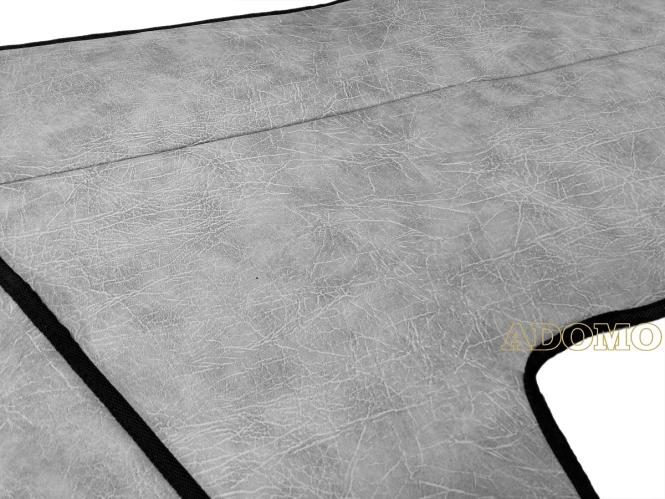 Kunstleder Fußmatten für SCANIA R ab 2017 New Generation, drehbar/luftgefederte Beifahrersitz in grau-schattiert-glatt 