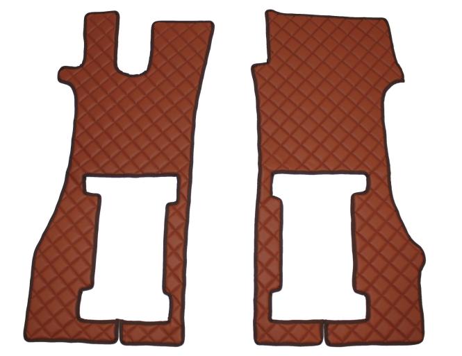 Kunstleder Fußmatten für SCANIA R ab 2017 Die neue R-Baureihe in braun-beige, drehbar 