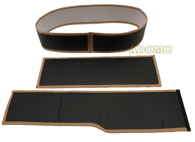 Kunstleder Fußmatten für Mercedes Actros MP5 und MP4 Solostar, schwarz-glatt. Umrandung beige 