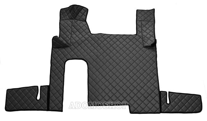 Kunstleder Fussmatten für MAN TGX ab 2007 automatik 2 Schubladen schwarz matt 