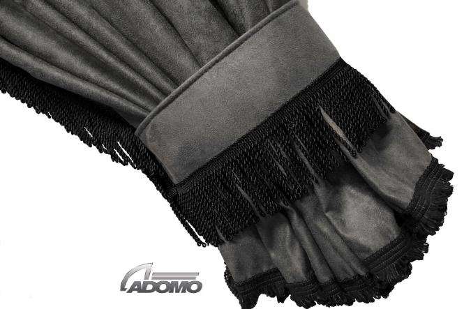 Lkw Gardinen für DAF ab 2021 XG XG+ XF, grau-schwarz, gratis Gardinenhaken 