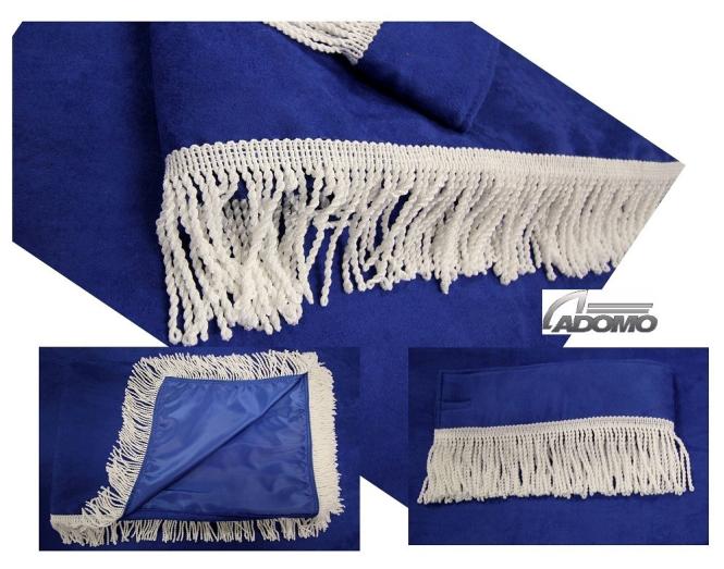 Lkw Gardinen für Scania S ab 2017, blau-weiß, gratis Gardinenhaken 