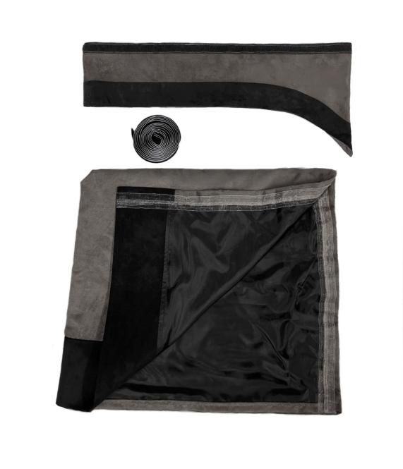 LKW Gardinen für MP5 MP4 ACTROS L ab 2024 grau - schwarz 