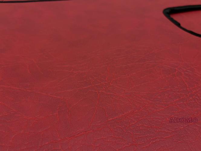 Kunstleder Fußmatten für SCANIA R ab 2017 New Generation, klappbarer Beifahrersitz in rot-schattiert-glatt 