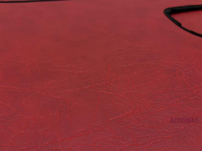 Kunstleder Fußmatten für SCANIA R ab 2017 New Generation, drehbarer/luftgefederter Beifahrersitz in rot-schattiert-glatt 