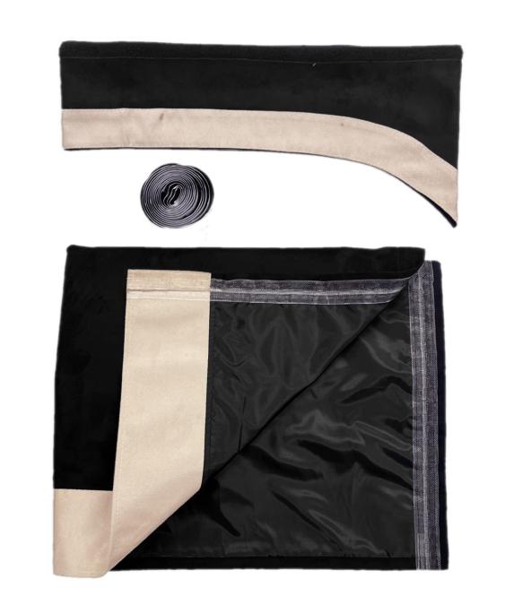 LKW Gardinen für DAF XF 106 schwarz - beige 